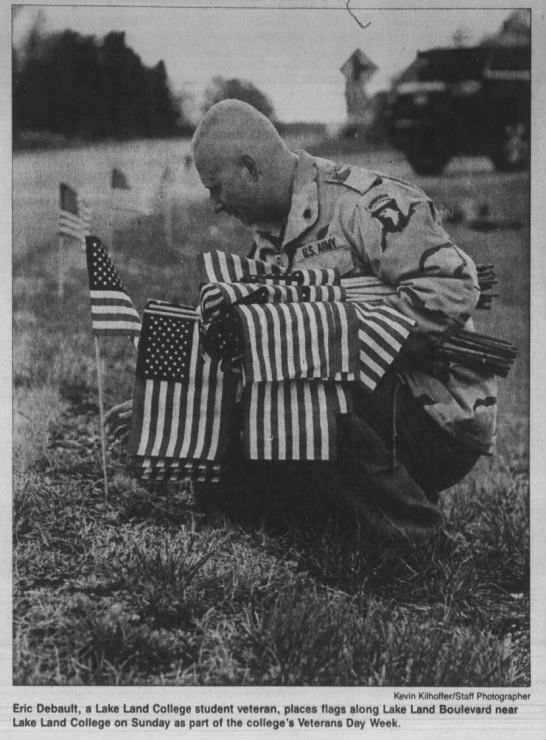 Eric Debault, a Lake Land College student veteran